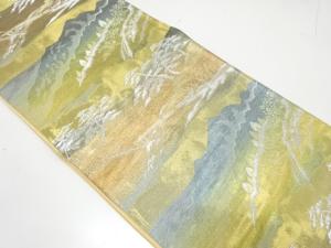 アンティーク　遠山に樹木模様織り出し袋帯（材料）